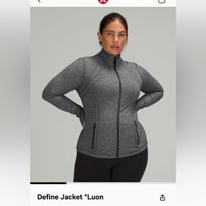 Lululemon Define Jacket Luon Heathered Black Size 10